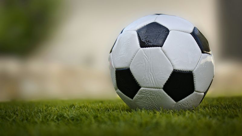 Soccer ball on a grass field